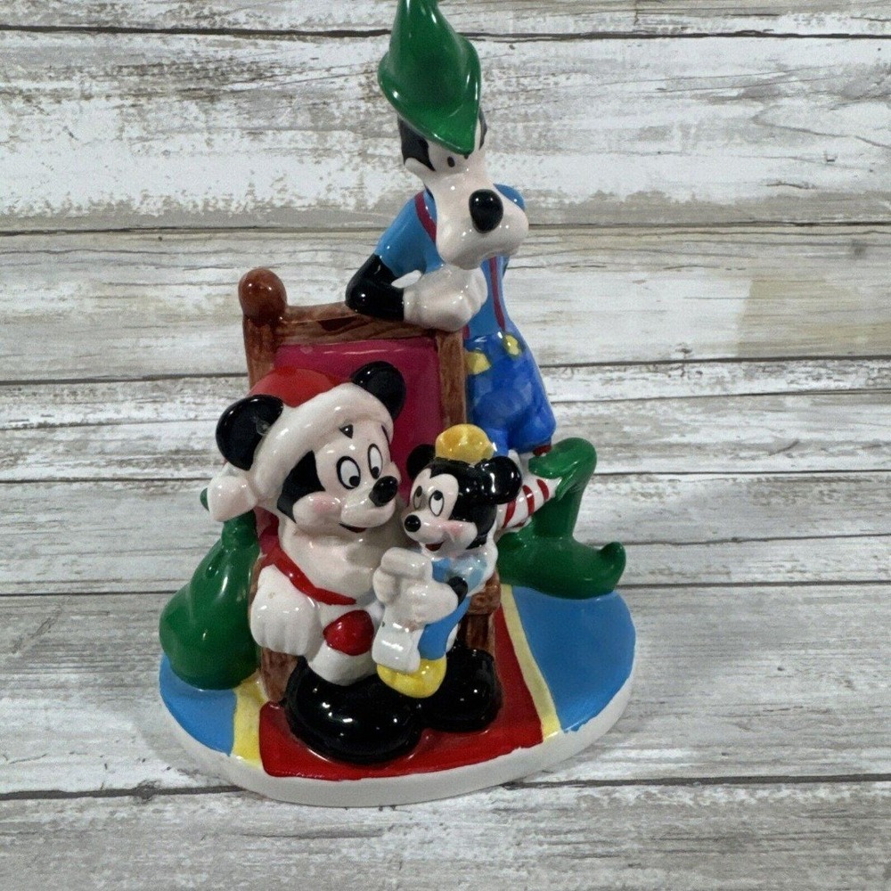 Disney Christmas Merry Mickey Claus Figurine 1989 Schmid Statue